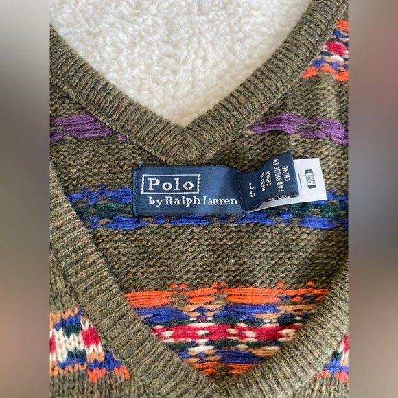Brand new Ralph Lauren Fair Isle Wool Blend v neck vest - Picture 6 of 6
